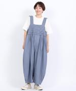 ハンドスモッキングコットンポプリン　サロペット